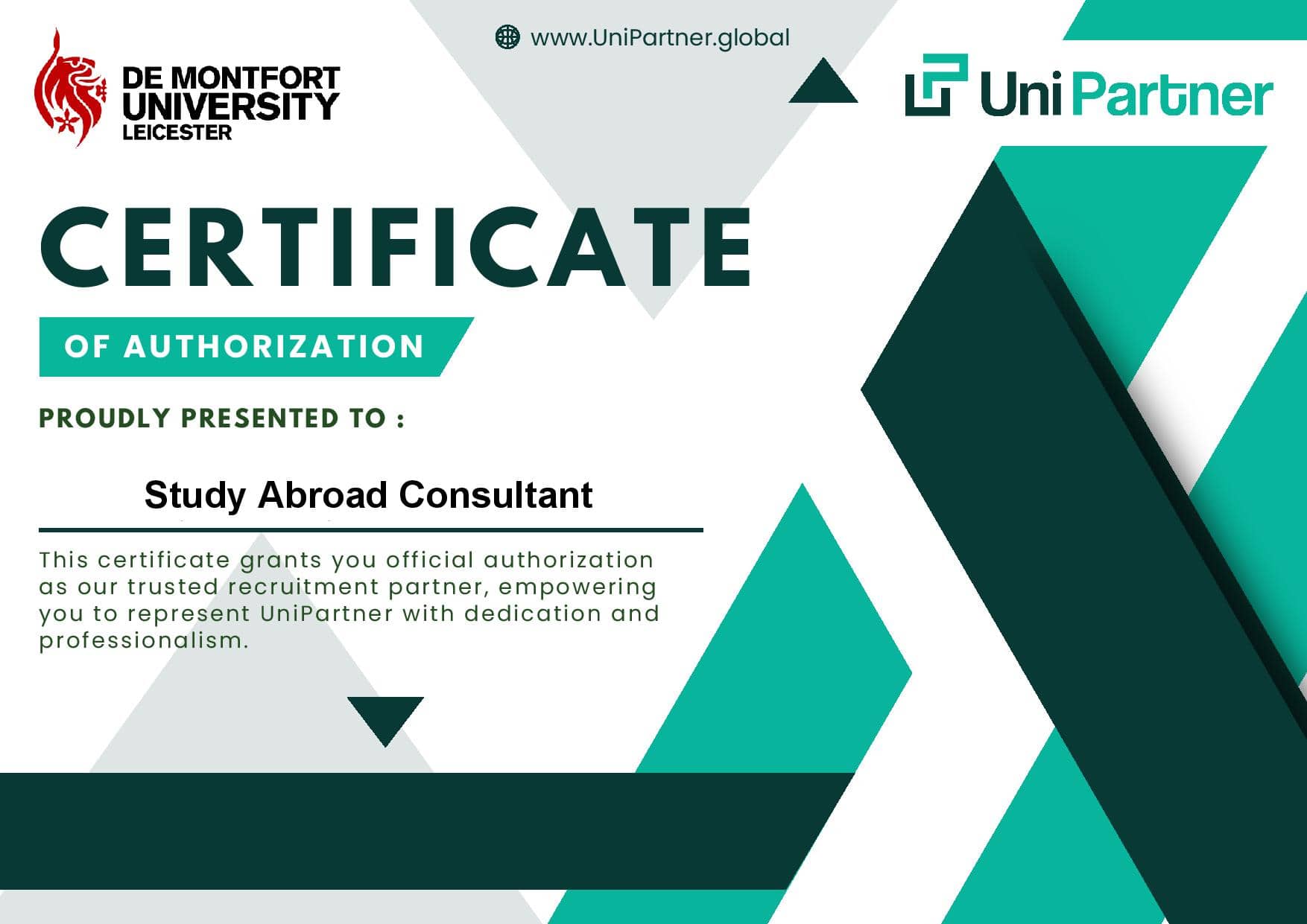 DMU Certificate